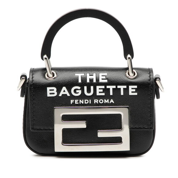 Fendi Handbags - FENDI Black Leather Shoulder Bag